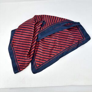 University of Illinois at Chicago Striped Silk Scarf Red Navy 15 x 47